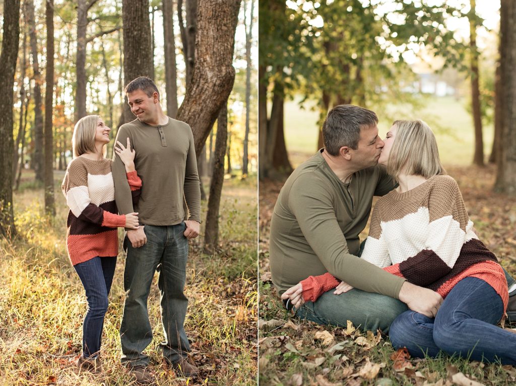 traditional couple session in kernersville park